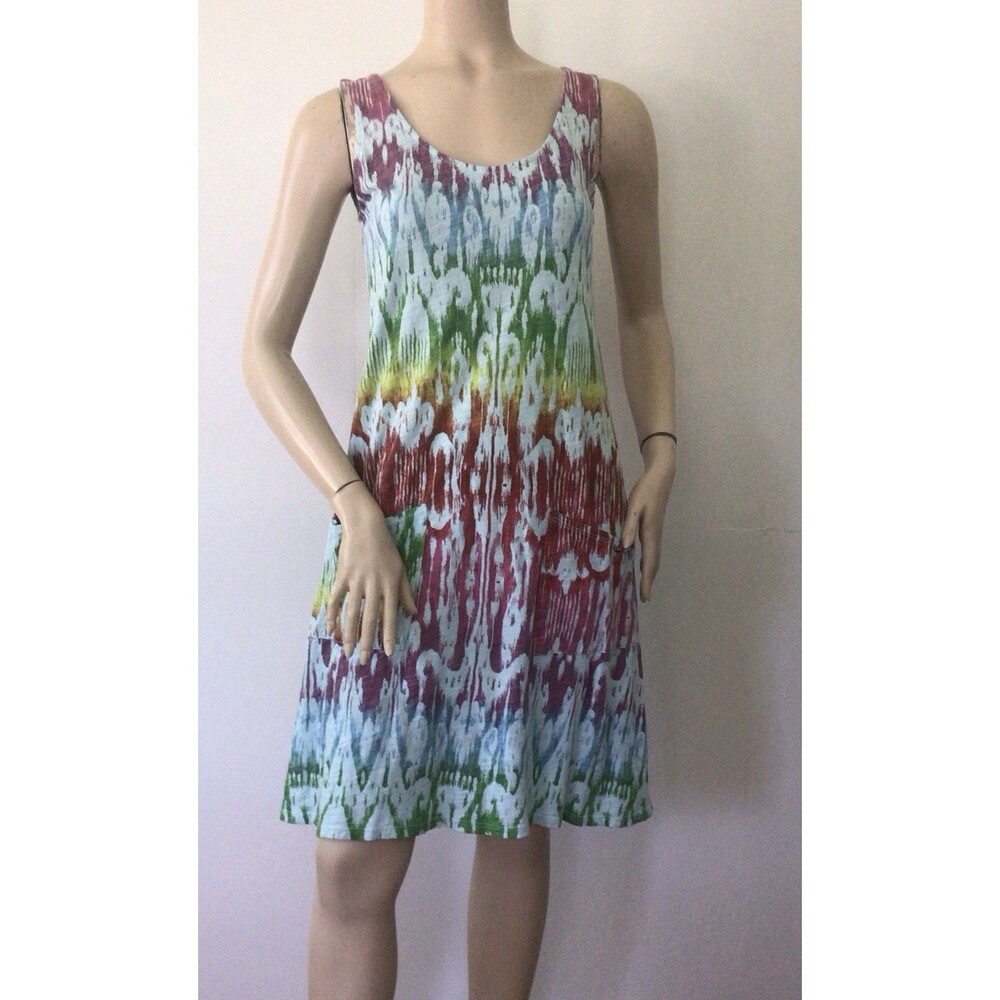 FRESH PRODUCE (Size XS) Sun Ray Drape Luna Tie Dye Tunic Resort Sun Dress